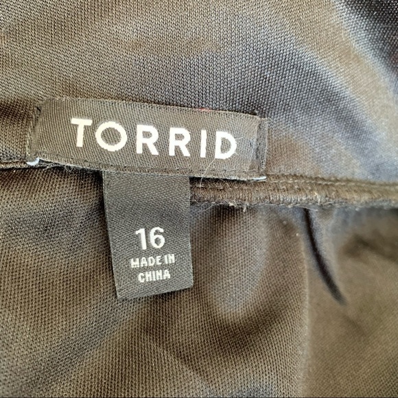 Torrid Mesh Stripe A-Line Midi Skirt Black Size 16 - Picture 6 of 10